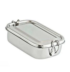 Vente d'usine, prix bas, boîte à lunch rectangulaire en acier inoxydable, style simple, boîte à lunch en métal - Product Image 1