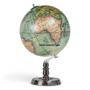 法国世界地球仪/古董黄铜世界地球仪桌面装饰地图/世界地球仪黄铜仿古木架研究世界地球仪