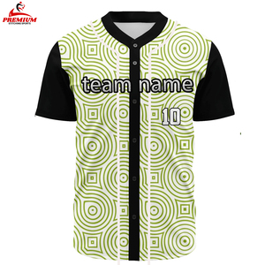 Jersey de béisbol con botón personalizado, transpirable, antibacteriano, de secado rápido, uniformes deportivos Unisex, bordado de puntada, de talla grande, nombre del equipo - Product Image 1