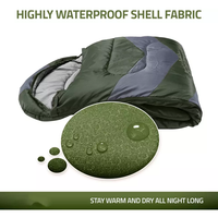 Sac de couchage rectangulaire pliable 3 saisons en polyester personnalisable de haute qualité, super long, pour le camping, vente en gros depuis le Bangladesh
