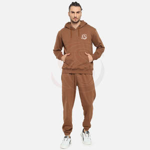 Conjunto Deportivo de Invierno de 2 Piezas con Capucha para Hombre, 100% Algodón, Transpirable y Ligero - Product Image 3