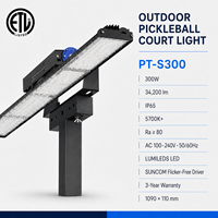 Éclairage LED linéaire pour sports en salle 300W 3320lm 6000K CRI80, double couche anti-éblouissement, sans scintillement, luminaire pour terrain de badminton