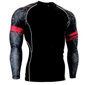 PASAKYA UPF50 Rash Guard respirant en polyester et élasthanne pour Jiu Jitsu MMA, couleur personnalisée, manches longues, unisexe - Product Image 3