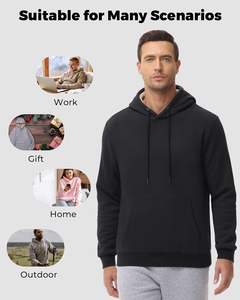 Conjunto de sudadera y pantalones de chándal para hombre de talla grande, traje de invierno de gran tamaño de lana cálida de algodón grueso, suéter personalizado, traje de sudadera - Product Image 2