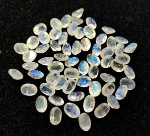 Piedra lunar de arcoíris natural, corte ovalado, 8x10mm, facetado, fino, azul, calidad llamativa, piedra lunar de arcoíris, azul superior, piedra preciosa suelta - Product Image 3