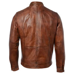 Chaqueta de piel de oveja de estilo europeo de nuevo diseño al por mayor para hombre piel de cordero de talla grande auténtica con patrón de camuflaje - Product Image 4