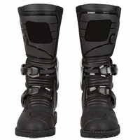 Bottes de motocyclette de course unisexes Bottes de motocross respirantes antidérapantes en cuir et en caoutchouc