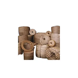 3-strand twisted Macrame Twist Braided Cord 100% Macrame Cotton Rope from Factory in Wholesale price 100% jute rope of marine