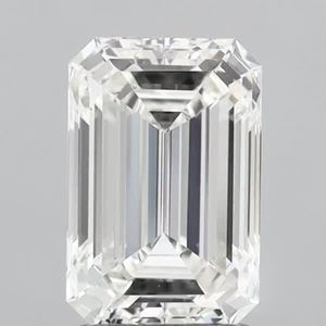 Luxury Lab Grown Emerald Cut Diamond VSone F Color <b>Two</b> PointZeroOne Carat CVD Loose <b>Stone</b> for <b>Ring</b> - Product Image 1