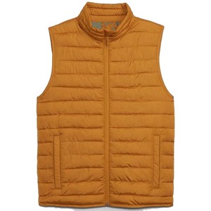 Top Trending 2025 High Quality Plain Red Custom Stand Collar Vest Winter Padded <b>Waterproof</b> Polyester High Street <b>Puffer</b> <b>Jackets</b> - Product Image 1