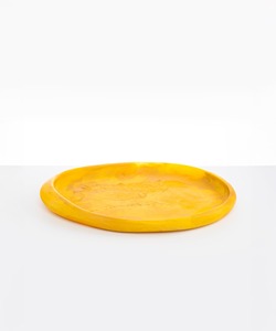 Plateau de service élégant et lisse, texture marbrée colorée, plateau en résine, look élégant, technique polie pour les fêtes, les soupes, les collations, les salades - Product Image 2