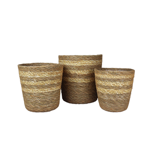 Maceta de yute sostenible versátil para interiores, maceta de vivero, cesta de flores personalizada, Juego de 3 tamaños biodegradables de Bangladesh - Product Image 6