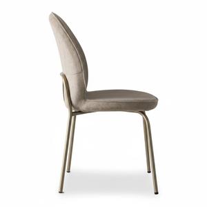 Chaise de salle à manger contemporaine et élégante MONZA – Tissu doux au toucher, pieds en métal massif, idéale pour les hôtels et les restaurants - Product Image 2