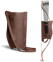Étui à flèches et étui à arc en cuir de vache véritable, entièrement personnalisé, 17,5 pouces, pour la chasse et le tir à l'arc