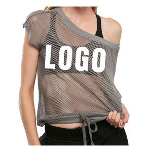 Camisetas Holgadas de Malla Reservable, Camiseta de Algodón para Mujer, Camisetas Holgadas Asequibles para Mujer de Alta Calidad - Product Image 5