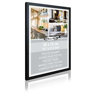 Cadre photo décoratif en bois noir 50 x 70 cm, format carré A4, style suspendu, en métal, très demandé pour l'affichage - Product Image 2