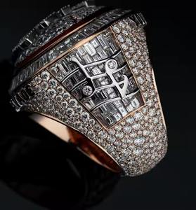 Hip Hop Trending Lab Grown Diamond Cluster Ring 14K Gold Square Shaped para hombres y mujeres Accesorio de moda popular - Product Image 6