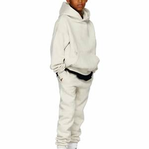 Streetwear 100% coton unisexe personnalisé pour enfants Survêtement Pull à capuche et pantalon de jogging Respirant Séchage rapide - Product Image 2