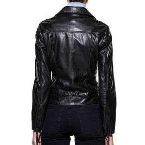 2025 Hot Selling High Quality Winter Women's Jacket <b>Black</b> Turn Collar Zipper PU Basic Print Design Plus Size Options - Product Image 3