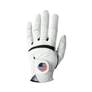 Guantes de golf de cuero Cabretta Real de alta calidad 100% con logotipo personalizado, protección UV transpirable, servicio OEM para hombres, deportes - Product Image 3