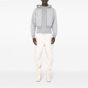 เสื้อฮู้ดแขนยาวโอเวอร์ไซส์ผ้าฝ้ายปักลายเลือกได้ตามต้องการ - Product Image 3