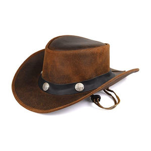 Cheap Price Western Cowboy Riding Racing <b>Leather</b> <b>Hats</b> Customized Logo Embroidery Plain Blank Cowboy <b>Hats</b> - Product Image 6