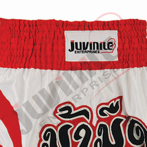 Haute qualité Kick Boxing MMA adultes Shorts de lutte taille élastique 100% polyester respirant Muay Thai Shorts avec logo personnalisé - Product Image 3