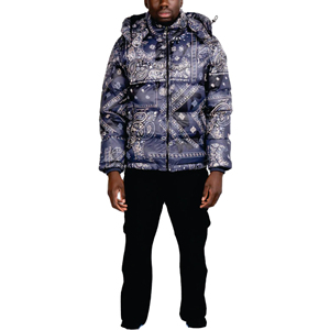 Custom Logo Thin Waterproof High Street Style <b>Men</b> Puffer Jacket Canvas Fabric Winter Season Eco-Friendly Breathable OEM Service - Product Image 1
