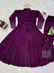 Top étnico de seda Chinon de lujo con hilo intrincado interior Micro Secuencia y detalle de botón Potali en venta al por mayor - Product Image 5