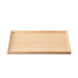 Plateau de service en bois d'acacia naturel de forme carrée, plateau de service de petit déjeuner de couleur en vente personnalisée - Product Image 2