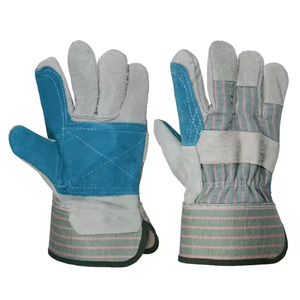 Guantes de Soldadura de Cuero Vacuno Resistentes, Guantes de Seguridad Industriales Resistentes al Calor - Product Image 3