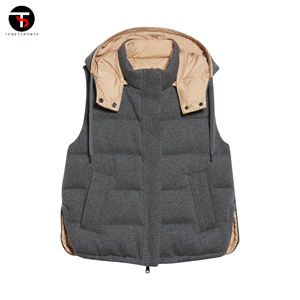 Venta al por mayor de fábrica personalizada OEM mujeres transpirable invierno algodón poliéster chaleco acolchado cremallera a prueba de viento impermeable Logo - Product Image 6