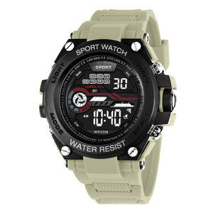 Montre de sport LED multifonctionnelle et tendance pour étudiants, résistante à l'eau, avec affichage numérique, alarme et bracelet en plastique - Product Image 6