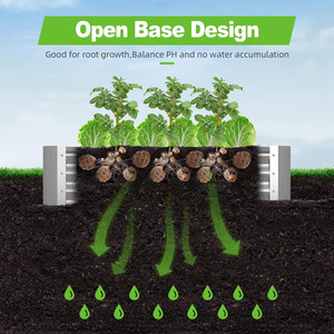 Prix d'usine, bac à jardin surélevé carré classique personnalisé, acier galvanisé, gazebo d'intimité, montage facile, légumes et fleurs à domicile - Product Image 6