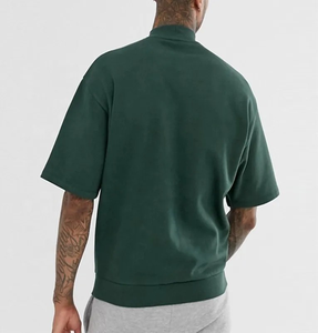 เสื้อยืดโอเวอร์ไซซ์ผู้ชายเสื้อยืดไหล่ตกสีเขียวเสื้อยืดวินเทจผ้าคอตตอน Shirts100 % เสื้อยืดสำหรับผู้ชายทรงหลวมเฮฟวีเวต - Product Image 4