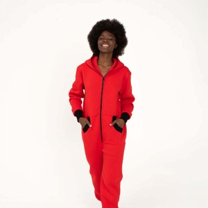Onesie en molleton doux et confortable pour femmes-Tissu de haute qualité-Idéal pour la détente et les vêtements décontractés - Product Image 3