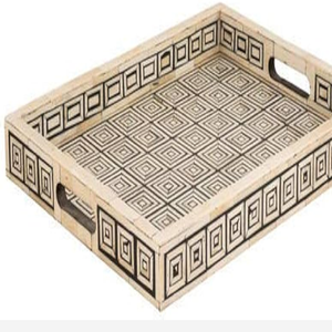 Plateau en os incrusté exquis, idéal pour servir des invités ou pour embellir l'aspect des intérieurs de cuisine, à prix de gros. - Product Image 4