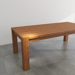 Mesa de comedor de madera de teca contemporánea y cómoda con 213CM de longitud, juego de mesa de comedor para restaurante y comedor - Product Image 4