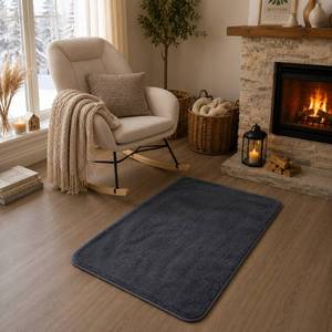 Alfombra de Piel Sintética de Felpa Moonbeam Grafit, Antideslizante, Suave, 60x50 cm - Product Image 6