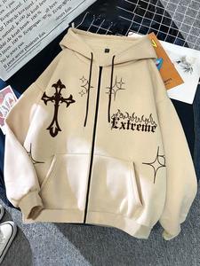 <b>TRENDY</b> Breathable <b>Hoodie</b> for Winter Comfortable Polyester/Cotton Blend Embroidered & Beaded Design Digital Printed - Product Image 3