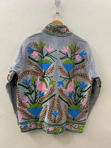 Suzani โบฮีเมียนปักลาย suzani เสื้อแจ็คเก็ตกำมะหยี่แบบโบฮีเมียนปักลายดอกไม้ suzani BOMBER แจ็คเก็ตผู้หญิง - Product Image 5