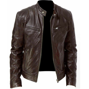Venta al por mayor de manga larga de secado rápido chaquetas de cuero negro chaquetas de cuero personalizadas de la mejor calidad con nuevo estilo personalizado para los hombres - Product Image 3