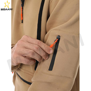 <b>Men's</b> <b>Fleece</b> Hoodie Sweatshirts Athletics Workout Long Sleeve <b>Quarter</b> <b>Zip</b> Pullover Hoodies With Pockets - Product Image 5