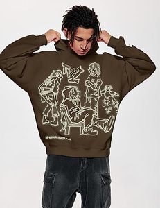 Top vente hommes surdimensionné Fit sweats à capuche 100% coton pleine fermeture éclair nouveau Design sérigraphie bouffée techniques hiver Collection faible - Product Image 6