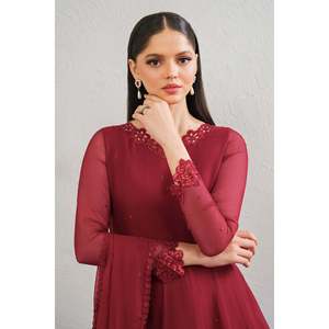 Ensemble en mousseline de soie brodée pour femmes PR-901 - Product Image 5