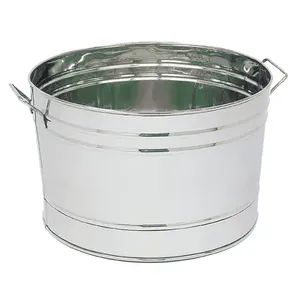 Hielera Metálica para Bebidas, Enfriador de Vino para Fiestas, Enfriador de Champán, Artículos Decorativos para Bar, Cubitera con Asas para Eventos y Catering - Product Image 1
