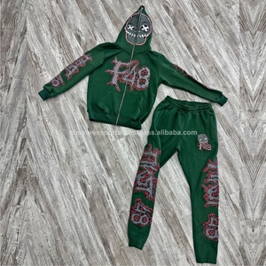 Vente en gros de haute qualité 100% coton Sweat à capuche avec fermeture éclair sur l'ensemble du corps Sweat à capuche surdimensionné avec fermeture éclair sur l'ensemble du corps pour hommes - Product Image 3