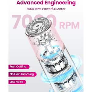 Tondeuse corporelle pour femme, usage humide et sec, chargement USB-C, avec 4 têtes, pour le corps, le bikini, le visage, les sourcils, le nez et les oreilles - Product Image 1