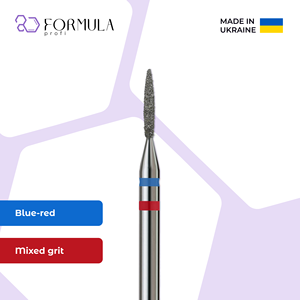 ดอกสว่านเจียรเล็บเพชรระดับมืออาชีพ ขนาด 1.2 มม. สีน้ำเงิน+แดง สำหรับทำเล็บ ขัดหนังกำพร้า อุปกรณ์เสริมความงามสำหรับร้านเสริมสวย ผู้ผลิต OEM - Product Image 1