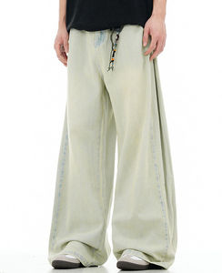 Flare Casual <b>Baggy</b> Breathable Waterproof High Street Style Regular Fit Custom Logo High Quality Plain Outdoor <b>Trousers</b> <b>Men's</b> - Product Image 3